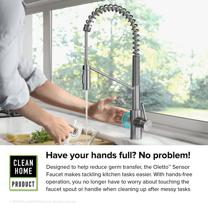 KRAUS Oletto Touchless Sensor Commercial PullDown Single Handle